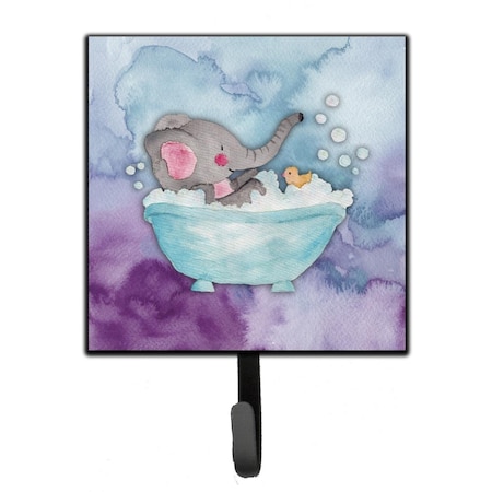 Jensendistributionservices Elephant Bathing Watercolor Leash or Key Holder MI1715138